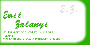 emil zalanyi business card